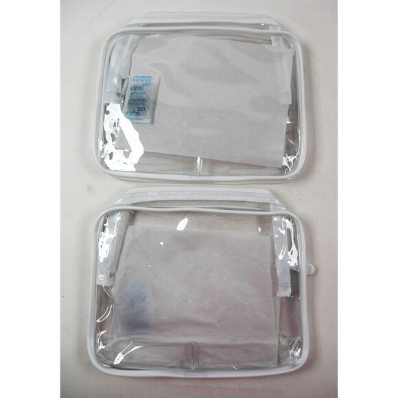 Clear Toiletry Bag, 2 Packs TSA Approved Water-resistant - Picture 2 of 6